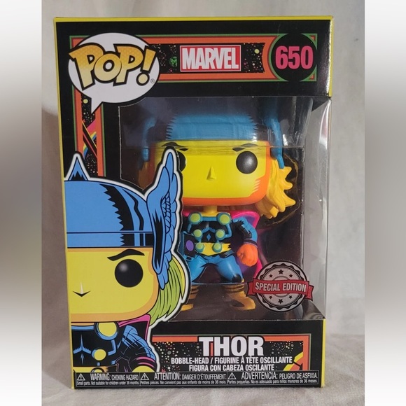 Funko Toys Funko Pop Marvel Avengers Black Light Thor 65 Special